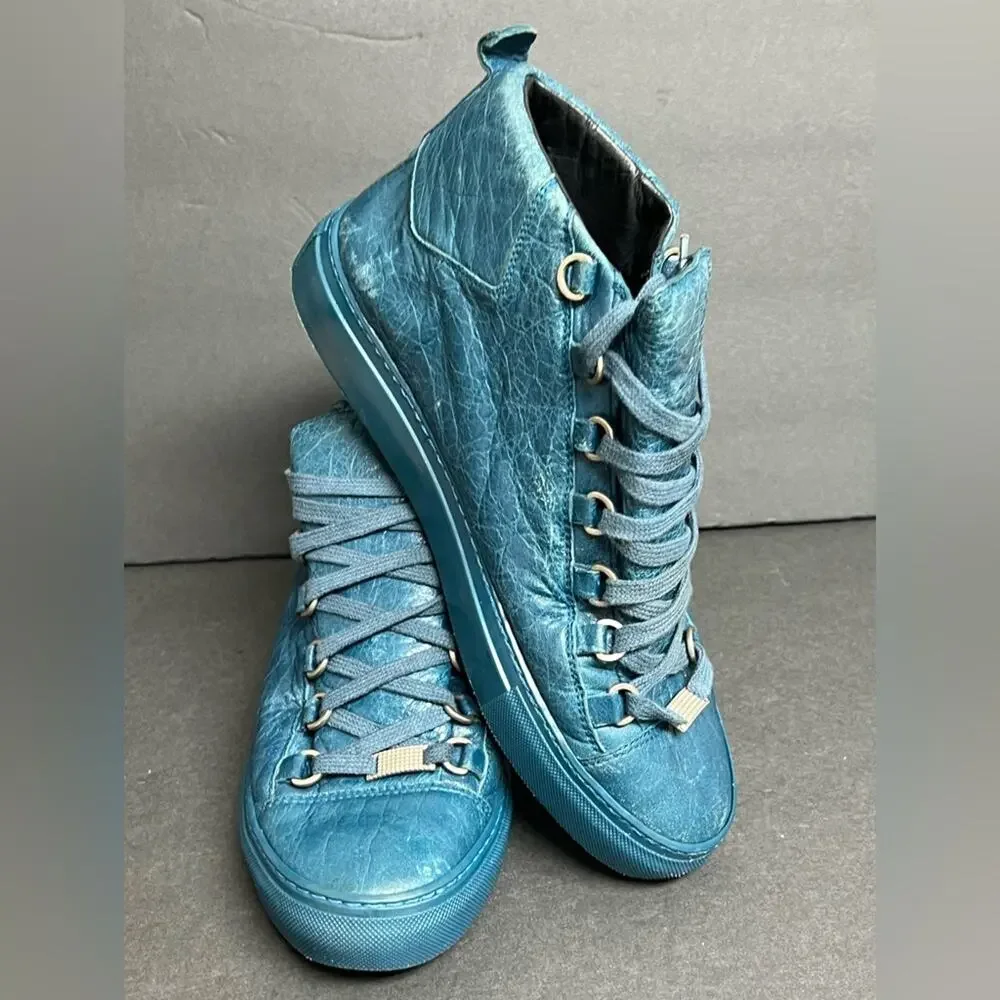 Balenciaga Arena Mid “Blue Oil” Size 39 AUTHENTIC Rare Men US 6 - Picture 3 of 12